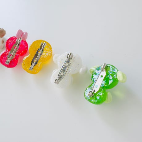 ハイウェイオアシス ／ どうぶつゼリーのブローチ