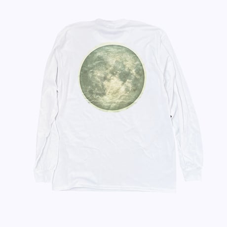 NASA MOON LONG T-shirt WHITE（Glow)