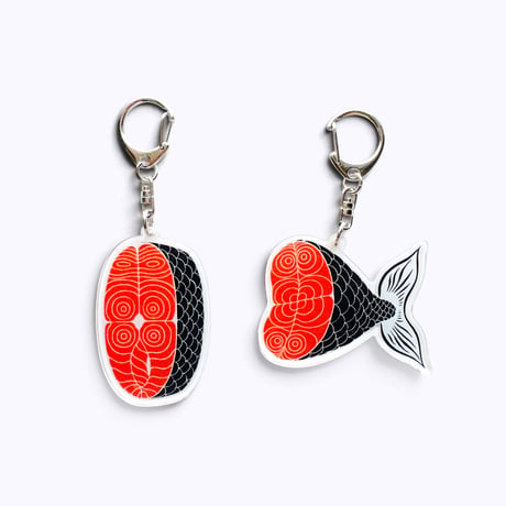 栗田有佳 ／ シャケの切り身アクリルキーホルダー