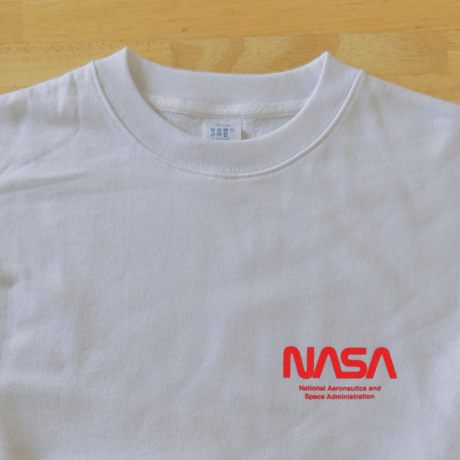 NASA MOON スウェット WHITE（Glow)