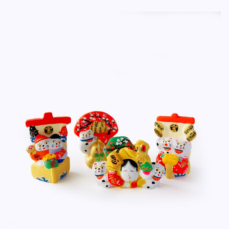 habotan ／ 土人形（特大) ｜宝船乗り大黒恵比寿猫：TB1