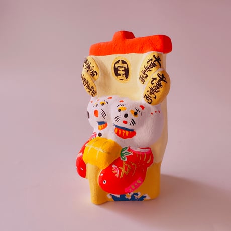 habotan ／ 土人形（特大) ｜宝船乗り双子招き猫：TB2