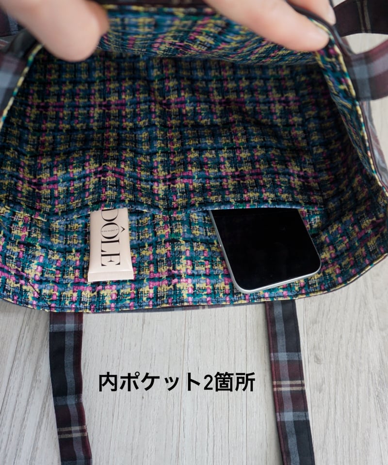 完売【公式限定】「青春の紺チェック」Matinee 2way Bag | intoxic