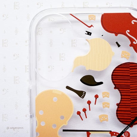 【受注生産】クリアiPhoneケース［ヴァイオリンまたはヴィオラ］