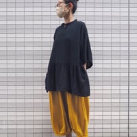 Karoユルリチュニック（綿ダブルガーゼ ブラック）【受注生産対応】
