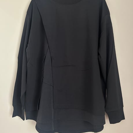 コンパクトスムース布帛ドッキングロングTシャツ