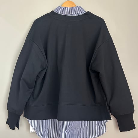 裏毛ハーフジップ×シャツセット