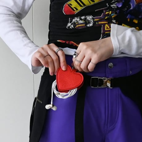 pouch heart clip charm