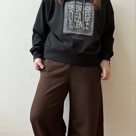 とろみ裏起毛カーブパンツ