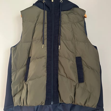 ニットテープボンディング切替ダウンVEST
