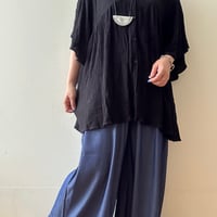 デニム風ワイドパンツ
