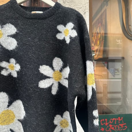 tc26f012 MOHAIR SHAGGY JACQUARD CREW SWEATER 【TOWNCRAFT】
