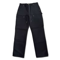 CARHARTT Loose Straight Washed Duck Double Front Work Dungaree　BLACK　B01 カーハート　ダブルニー　ダック　パンツ