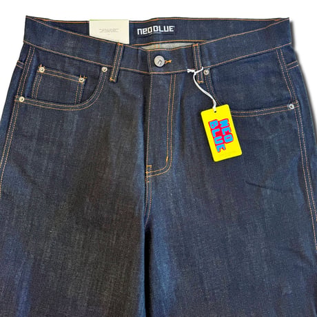 NEO BLUE Denim Indigo Black (Gold Stitch) Baggy Carpenter Jeans　ネオブルー　カーペンター バギー デニムパンツ