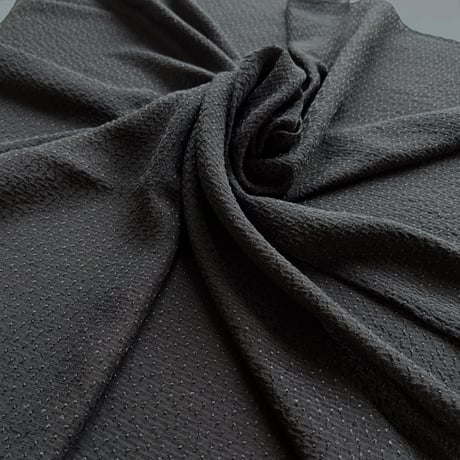 フランス製ヴィンテージ生地のドットジャカードシルクスカーフ（BLACK） | SANDÉMEREEN