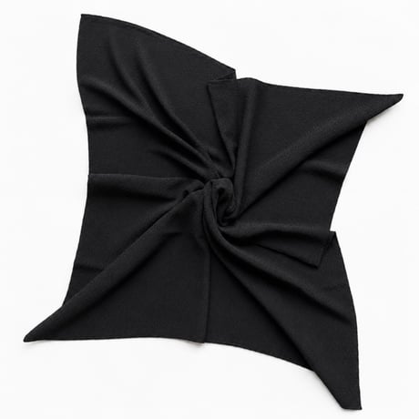 フランス製ヴィンテージ生地のドットジャカードシルクスカーフ（BLACK） | SANDÉMEREEN
