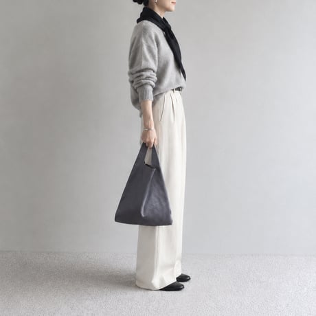 Pli Bag フランス製ヴィンテージバッグ（GREY - French Vintage Jacquard） | SANDÉMEREEN