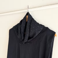 Block Dobby シアーコットンミニスカーフ（BLACK）