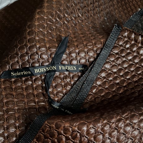 Pli Bag フランス製ヴィンテージマトラッセバッグ（Chocolat BROWN - French Vintage Matelassé） | SANDÉMEREEN