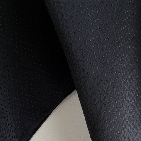 フランス製ヴィンテージ生地のドットジャカードシルクスカーフ（BLACK） | SANDÉMEREEN