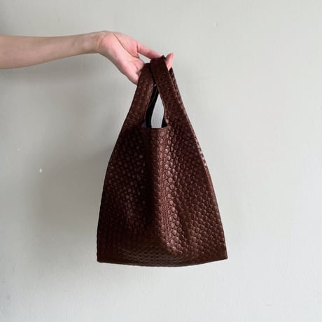 Pli Bag フランス製ヴィンテージマトラッセバッグ（Chocolat BROWN - French Vintage Matelassé） | SANDÉMEREEN