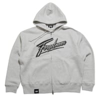 FLASH LOGO ZIP UP HOODIE(ASH)