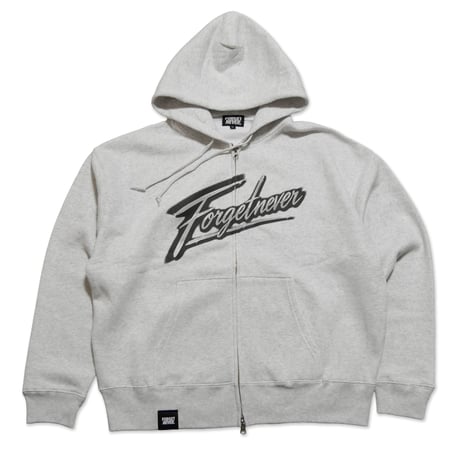 FLASH LOGO ZIP UP HOODIE(ASH)