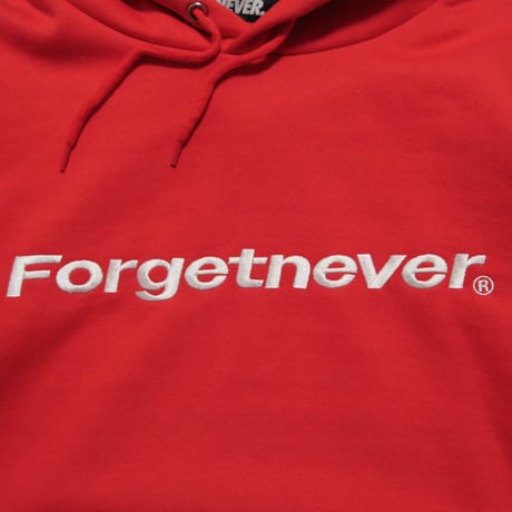 STRAIGHT LOGO HOODIE  (RED)