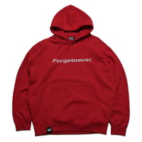 STRAIGHT LOGO HOODIE  (RED)