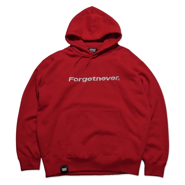 STRAIGHT LOGO HOODIE  (RED)