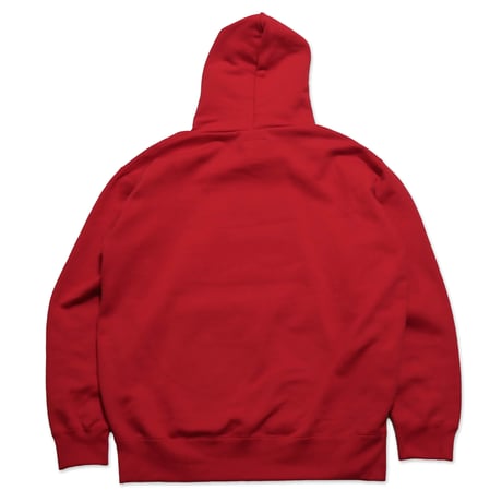 STRAIGHT LOGO HOODIE  (RED)