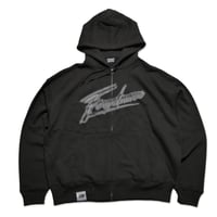 FLASH LOGO ZIP UP HOODIE(BLACK)