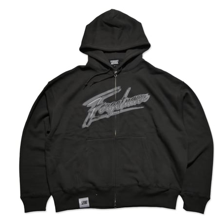FLASH LOGO ZIP UP HOODIE(BLACK)