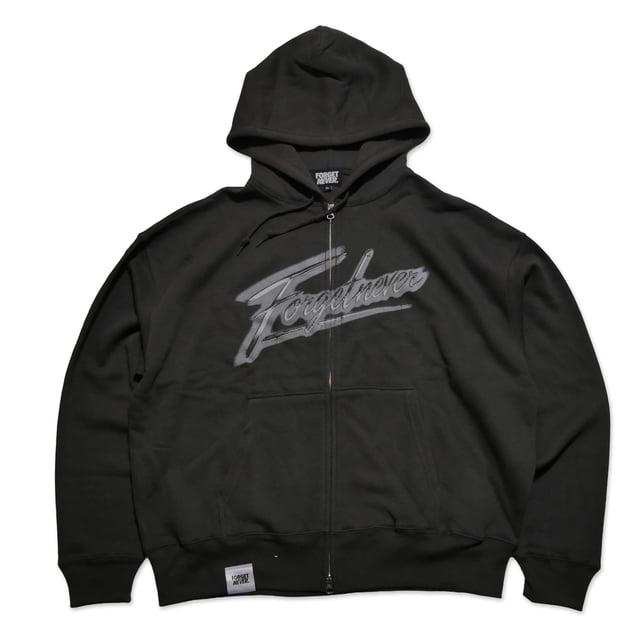 FLASH LOGO ZIP UP HOODIE(BLACK)