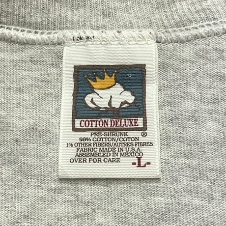 90s- COTTON DELUXE Print L/S T-Shirt