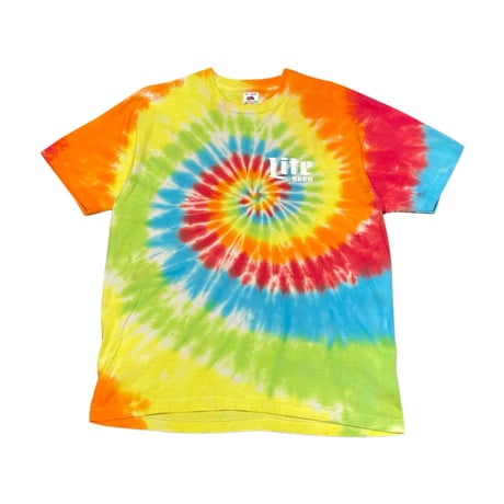 90s Fruit of the Loom Miller Lite Tie Dye T-Shirt