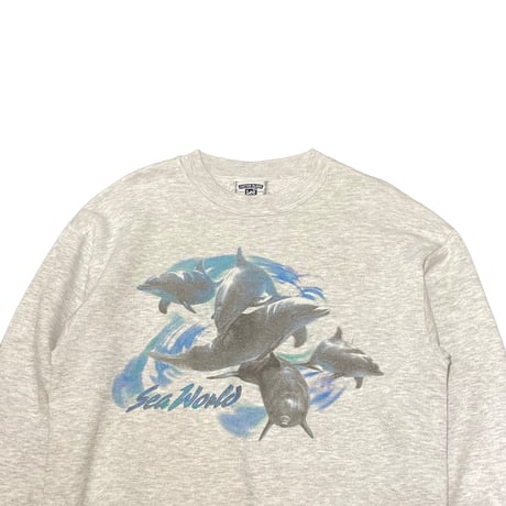 90s- Lee Seaworld Dolphin Printed Sweat Shirt