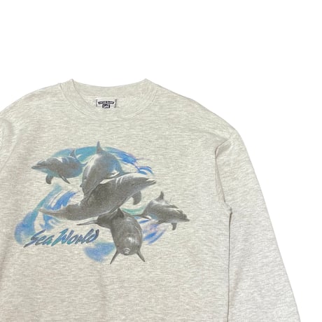 90s- Lee Seaworld Dolphin Printed Sweat Shirt