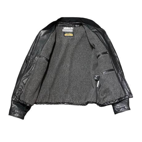 90s- DANIER Leather Bomber Jacket