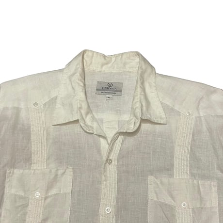 00s- CRIOLLA Linen Guayabera shirt