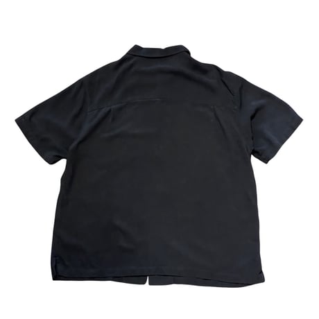00s~ ST.JOHN'S BAY Silk Open Collar Shirt