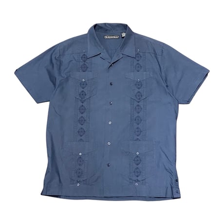 90s- The Havanera Shirt Co. Poly/Cotton Guayabera shirt