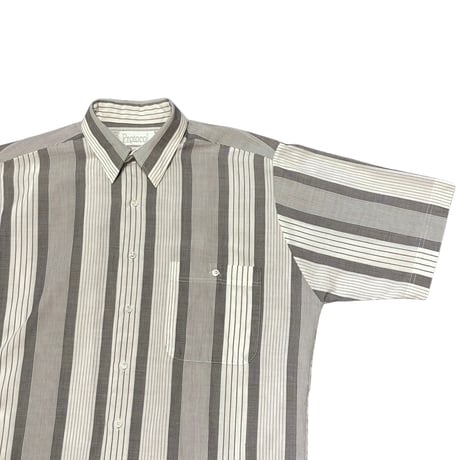 80s~ Protocol Poly/Cotton Striped Shirt
