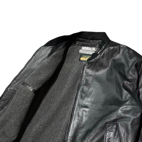 90s- DANIER Leather Bomber Jacket