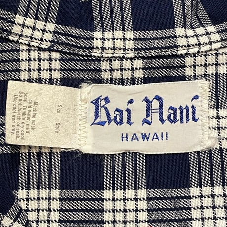 70s- Kai Nani  Palaka Shirt