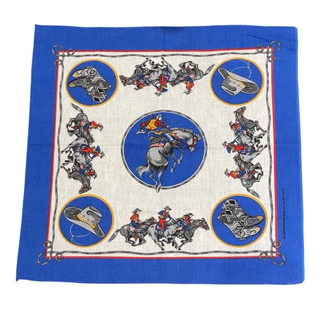 80s WAMCRAFT Cowboy pattern Bandana