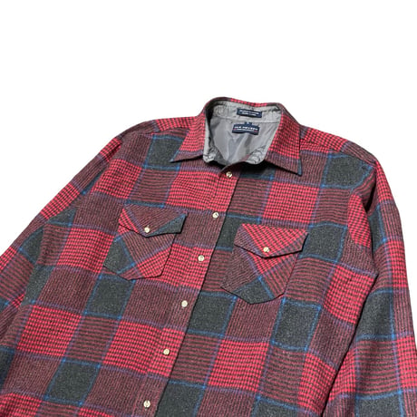 80s- VAN HEUSEN Acrylic Flannel Shirt
