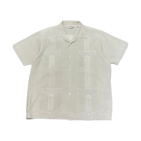 90s- ROMANI Poly/Cotton Guayabera shirt