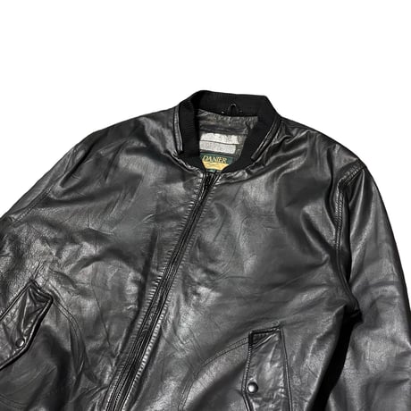 90s- DANIER Leather Bomber Jacket