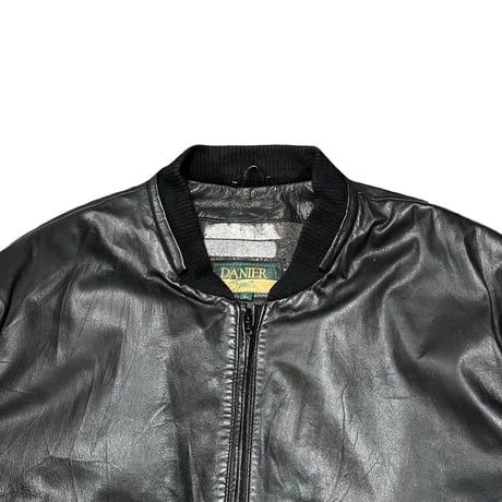 90s- DANIER Leather Bomber Jacket